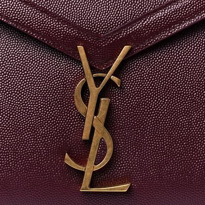 Saint Laurent Grain de Poudre Medium Classic Monogram Cassandra Top Handle Rouge Legion 8 of 13