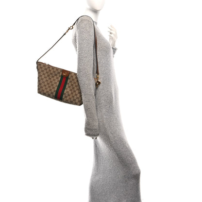 Gucci Monogram Web Medium Vanity Top Handle Bag Brown 2 of 10