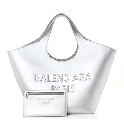 Balenciaga Metallic Calfskin Mary Kate Tote Silver 3 of 10