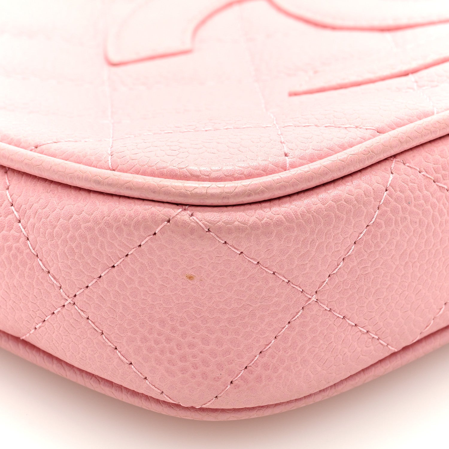 Chanel Caviar Quilted Pochette Pink 8 of 9