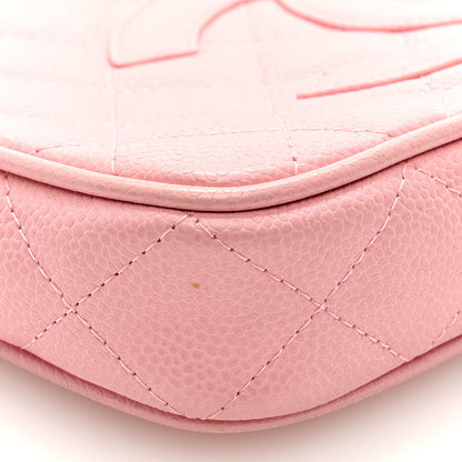 Chanel Caviar Quilted Pochette Pink 8 of 9