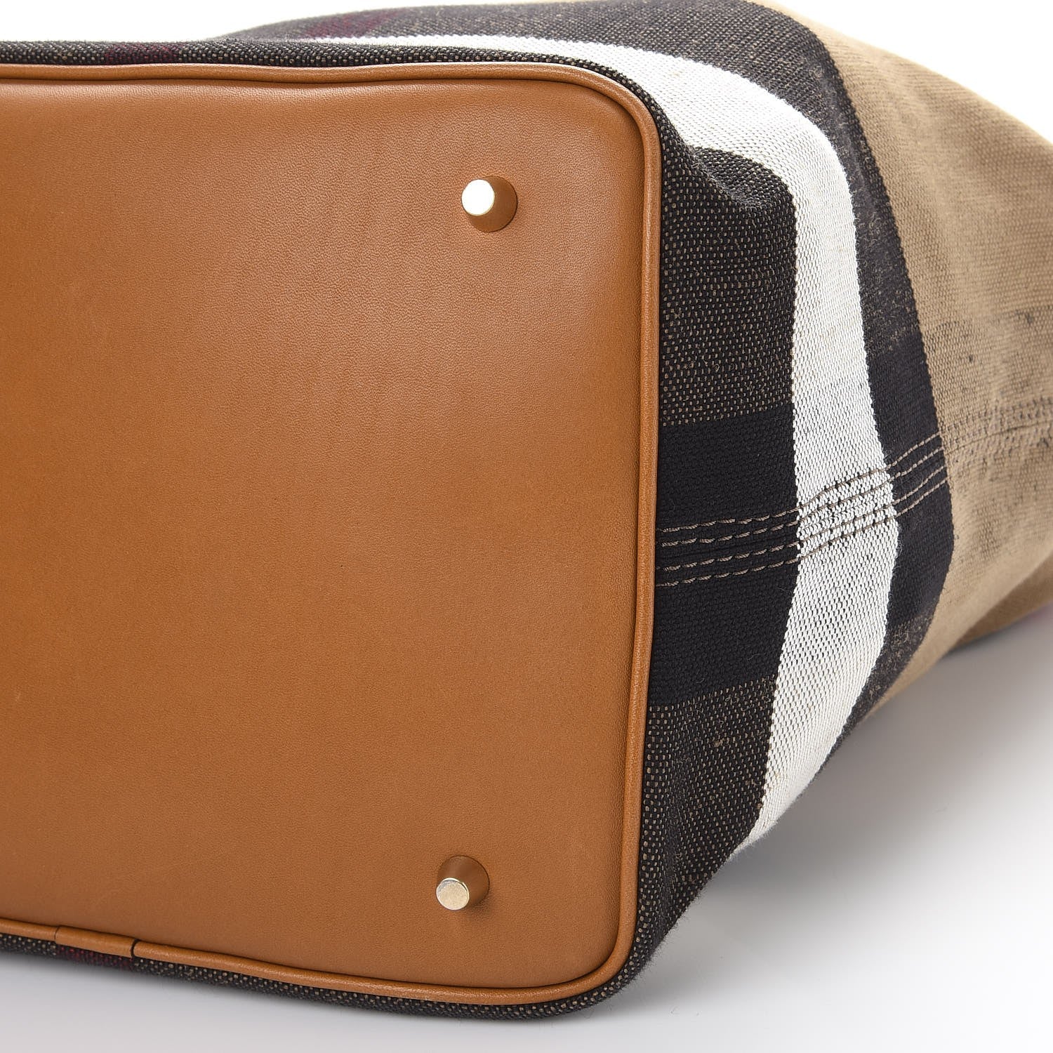 Burberry Canvas Mega Check Medium Ashby Hobo Saddle Brown 11 of 11