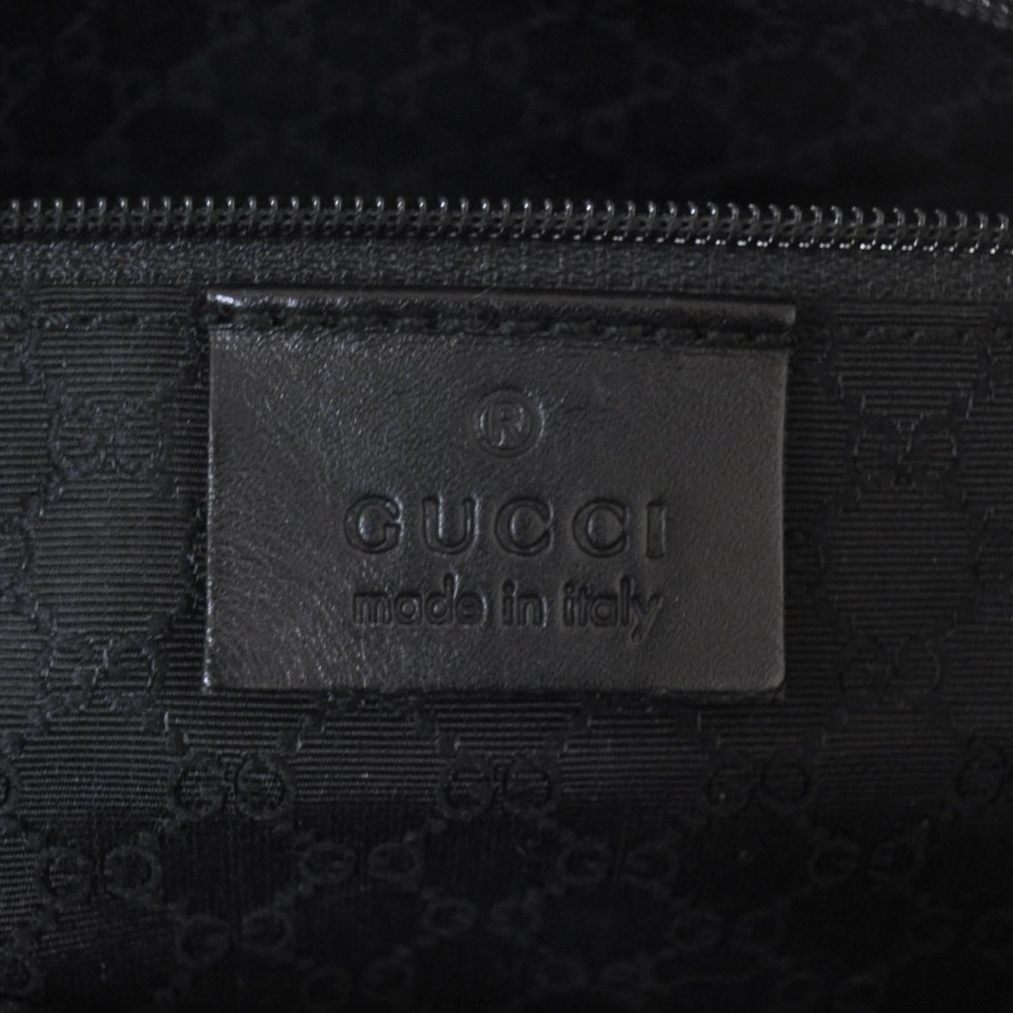 Smooth Leather Web Handles Tote Black