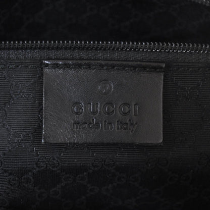Gucci Smooth Leather Web Handles Tote Black 8 of 11
