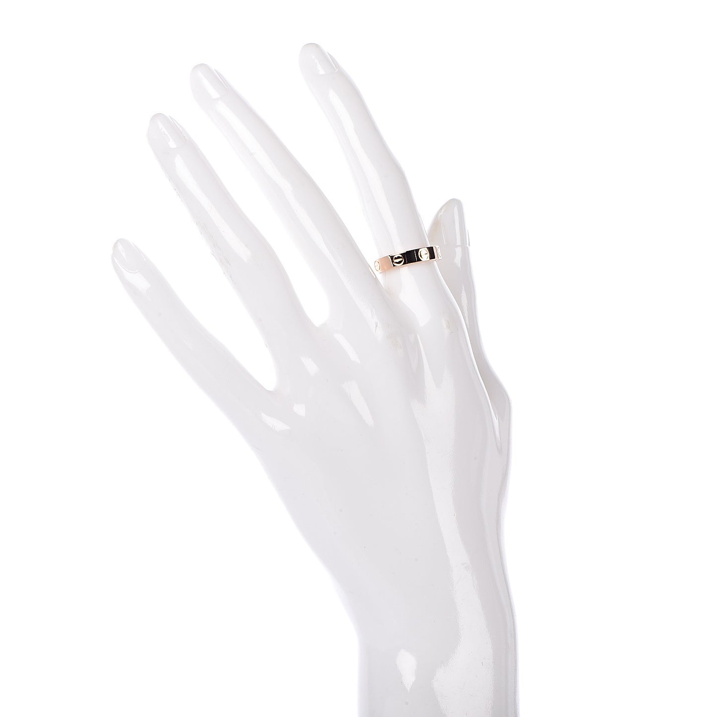 18K Pink Gold 3.5mm LOVE Wedding Band Ring 50 5.25