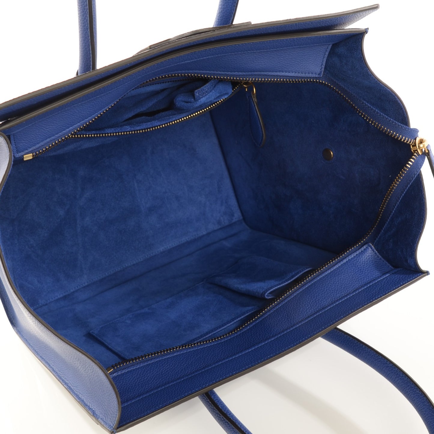 Drummed Calfskin Mini Luggage Indigo