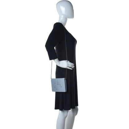 Bottega Veneta Nappa Ayers Intrecciato Butterfly Chain Wallet Light Blue 2 of 9