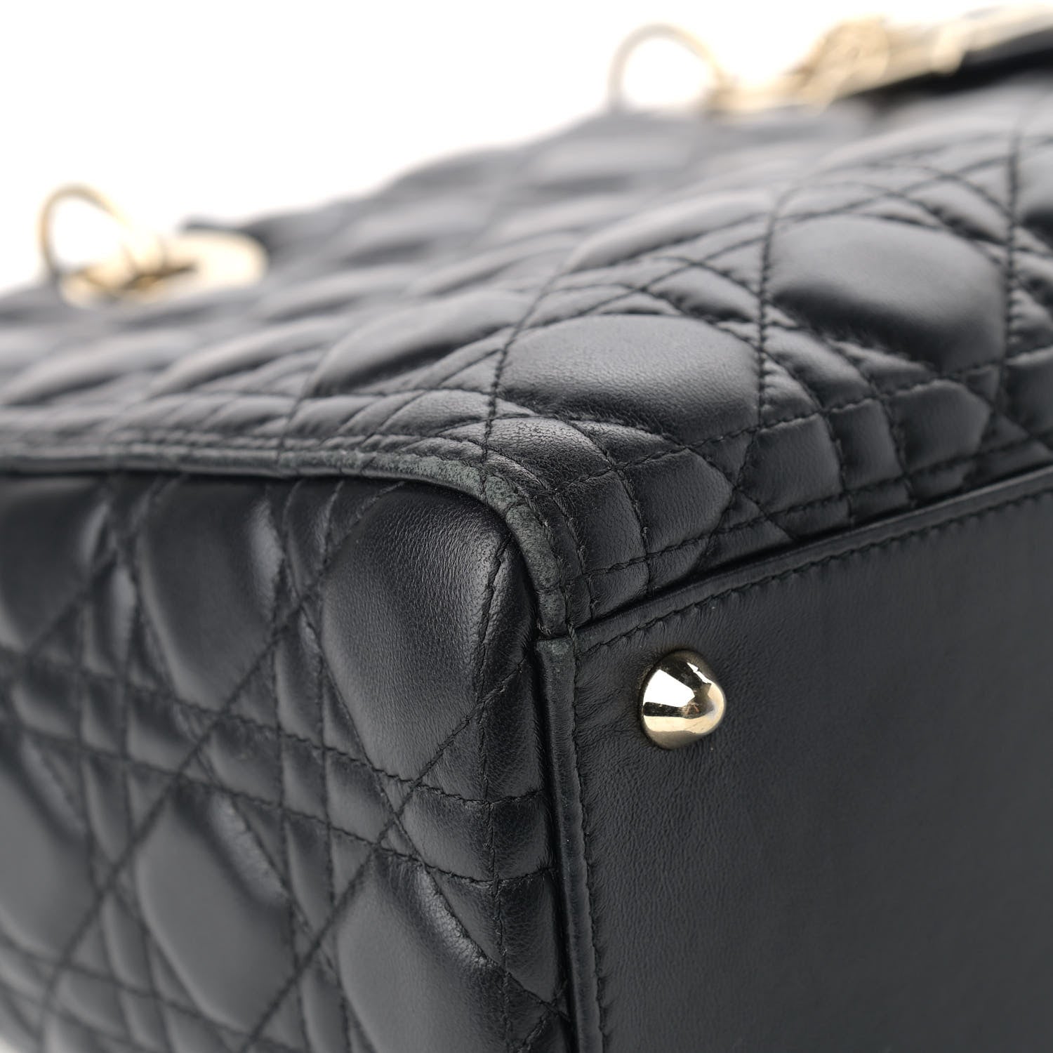 Christian Dior Lambskin Cannage Large Lady Dior Black 8 of 20