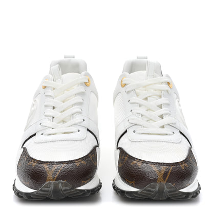 Louis Vuitton Calfskin Monogram Run Away Sneakers 37 White 2 of 12