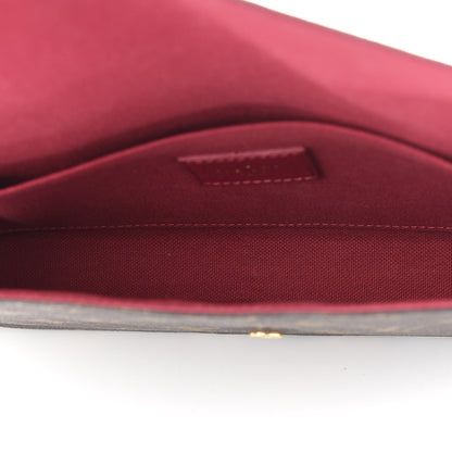 Louis Vuitton Monogram Pochette Felicie Chain Wallet Fuchsia 4 of 12