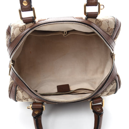 Gucci Monogram Vintage Web Small Boston Dark Brown 5 of 14