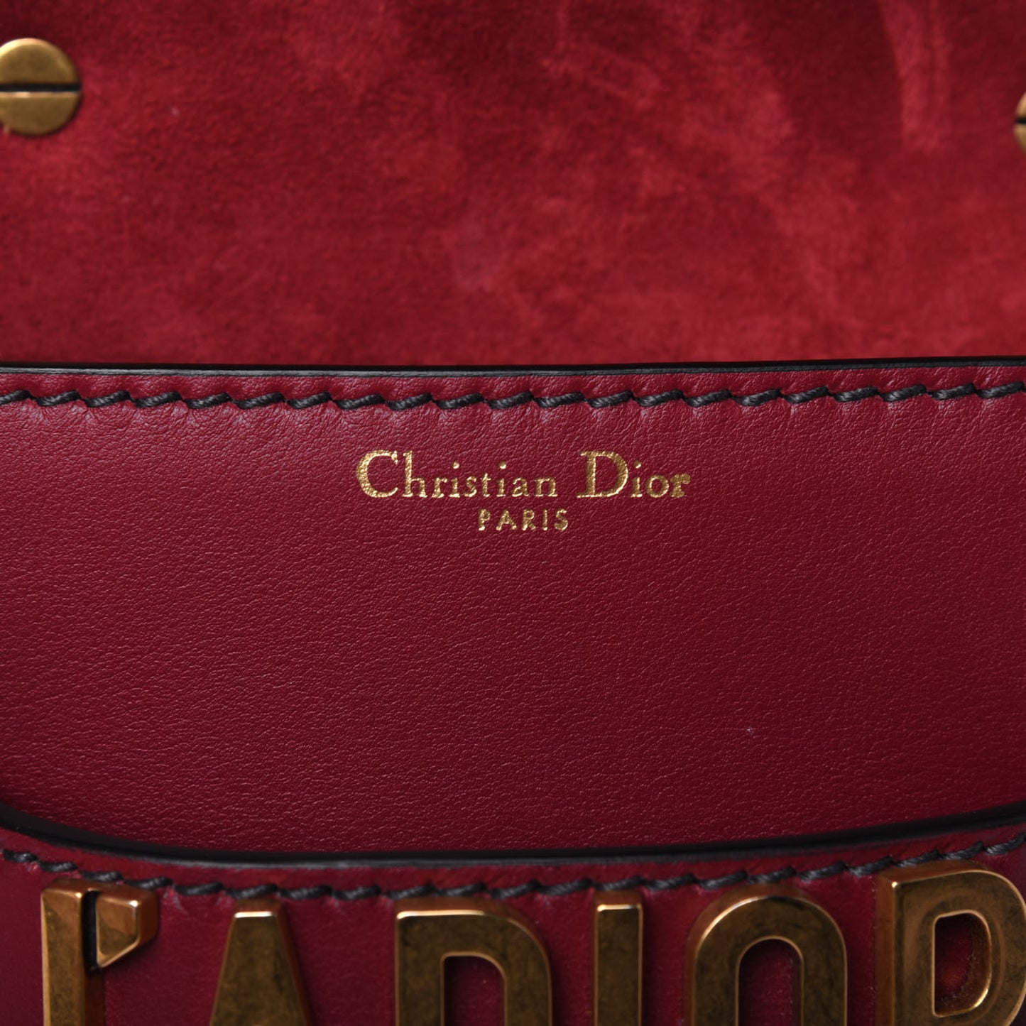 Calfskin Mini J'Adior Chain Flap Bag Red