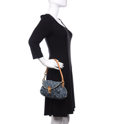 Louis Vuitton Monogram Denim Mini Pleaty Blue 2 of 12
