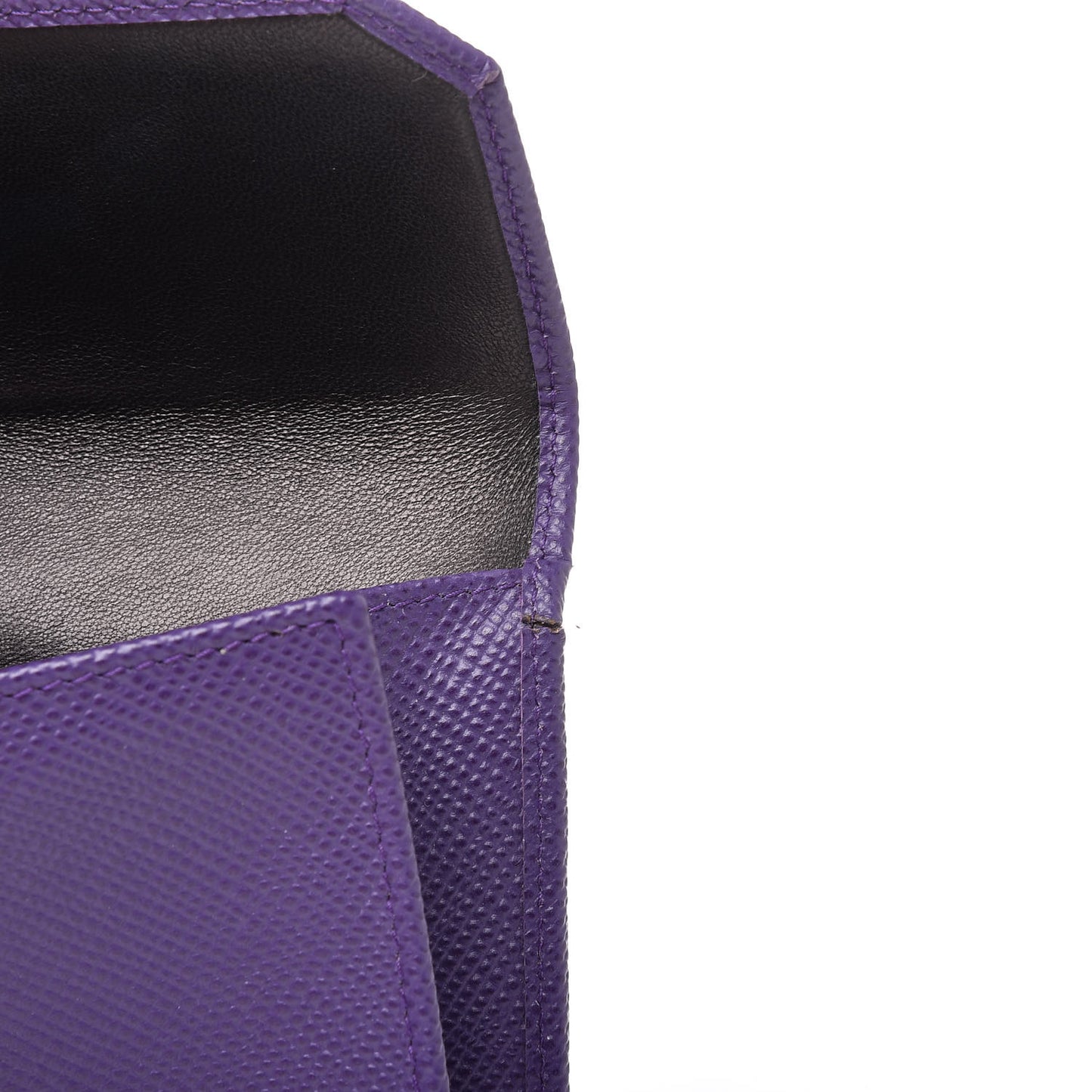 Saffiano Lux Flap Clutch Viola