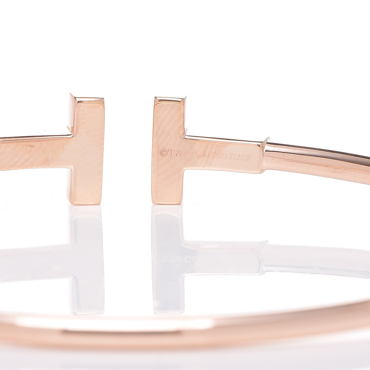 Tiffany 18K Rose Gold T Wire Bracelet 4 of 5