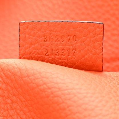 Gucci Soft Calfskin Medium Jackie Top Handle Bag Orange 7 of 16