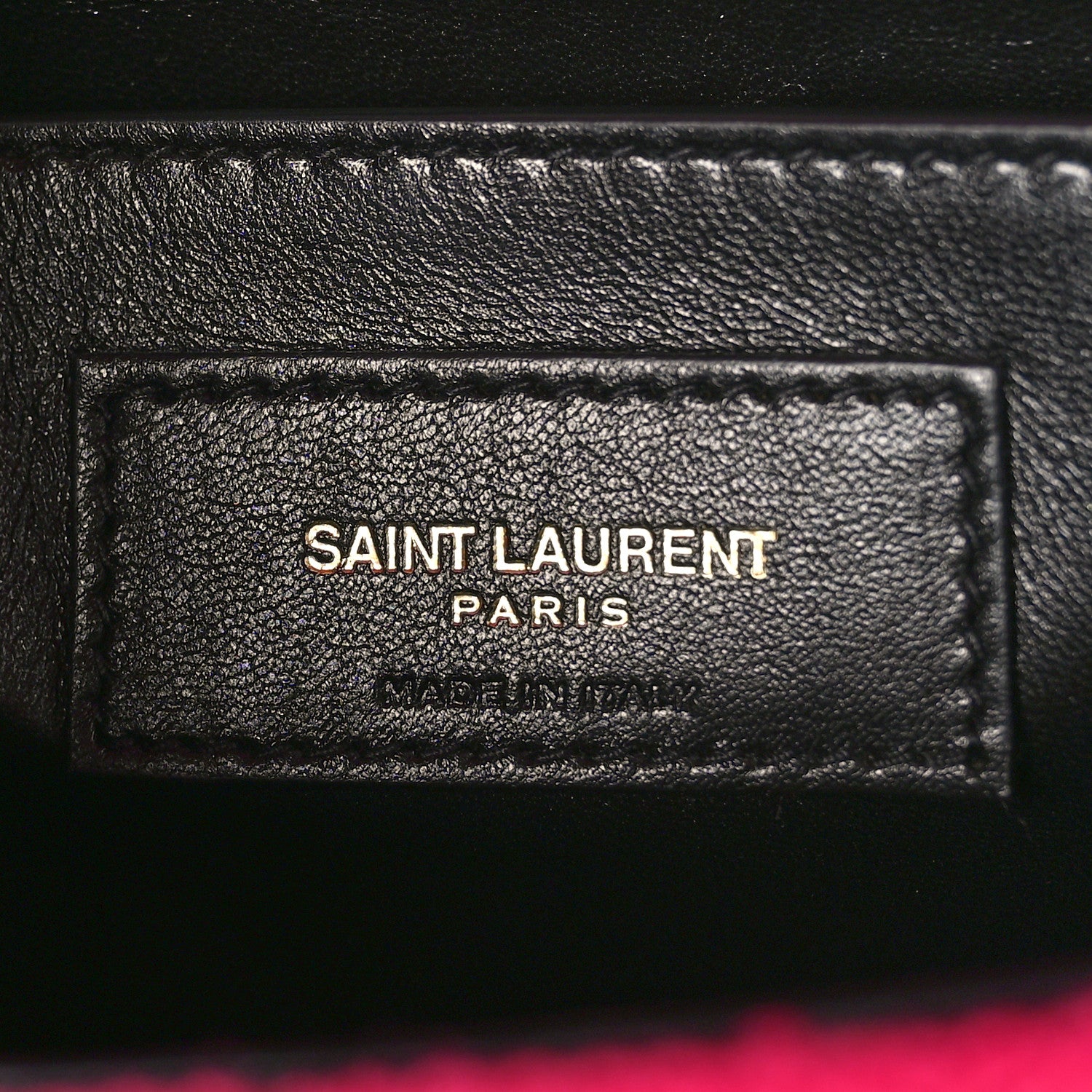 Saint Laurent Boucle Tweed Patchwork Monogram Medium Jamie Baguette Magenta 5 of 8