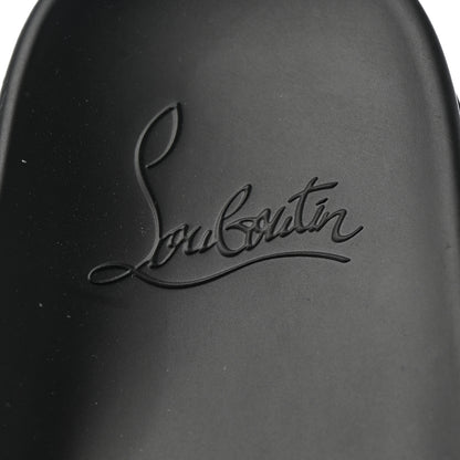 Christian Louboutin Calfskin Studded Mens Pool Roc Flat Slide Sandals 44 Black Multicolor 9 of 11