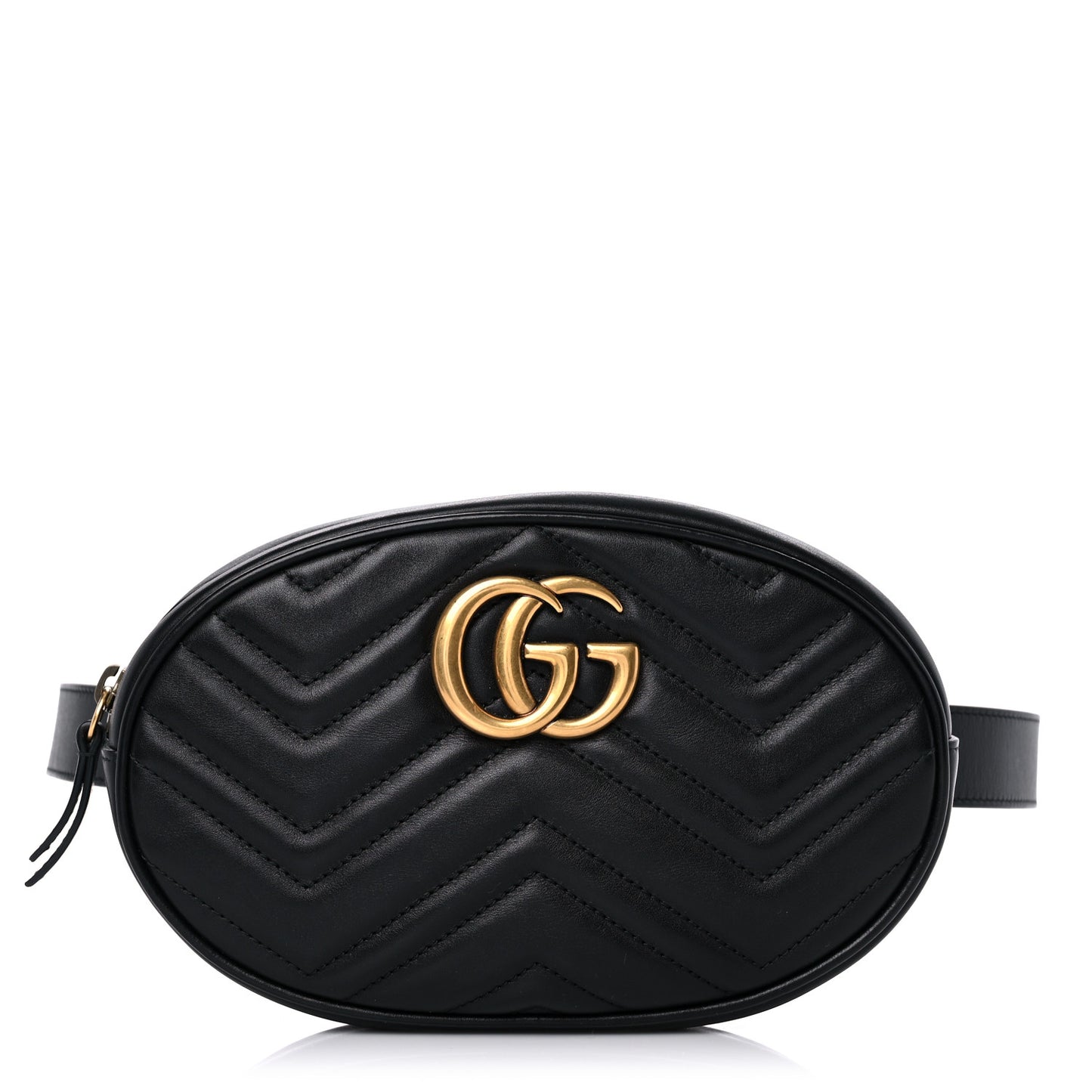 Calfskin Matelasse GG Marmont Belt Bag 75 30 Black