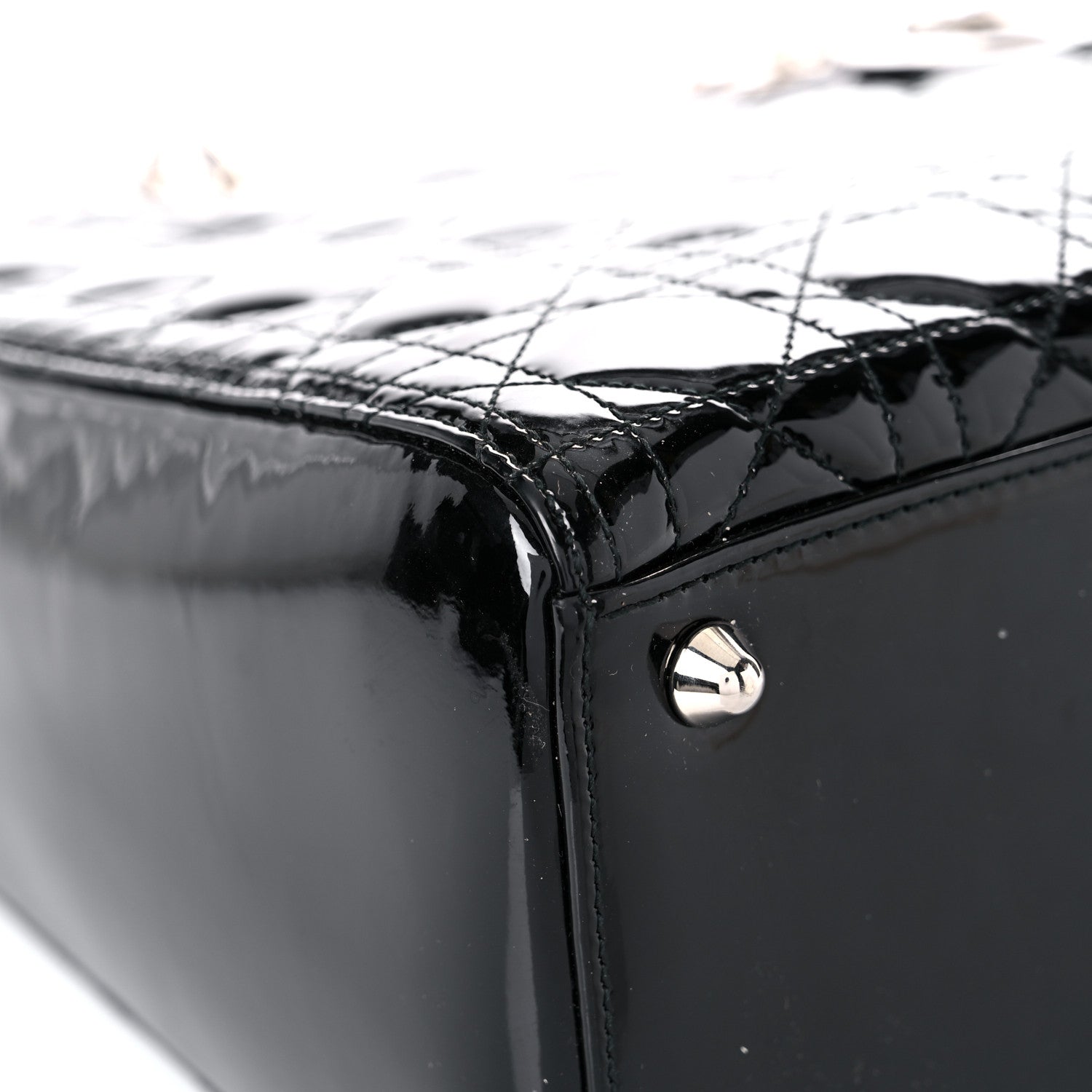 Christian Dior Patent Cannage Large Lady Dior Black 7 of 18