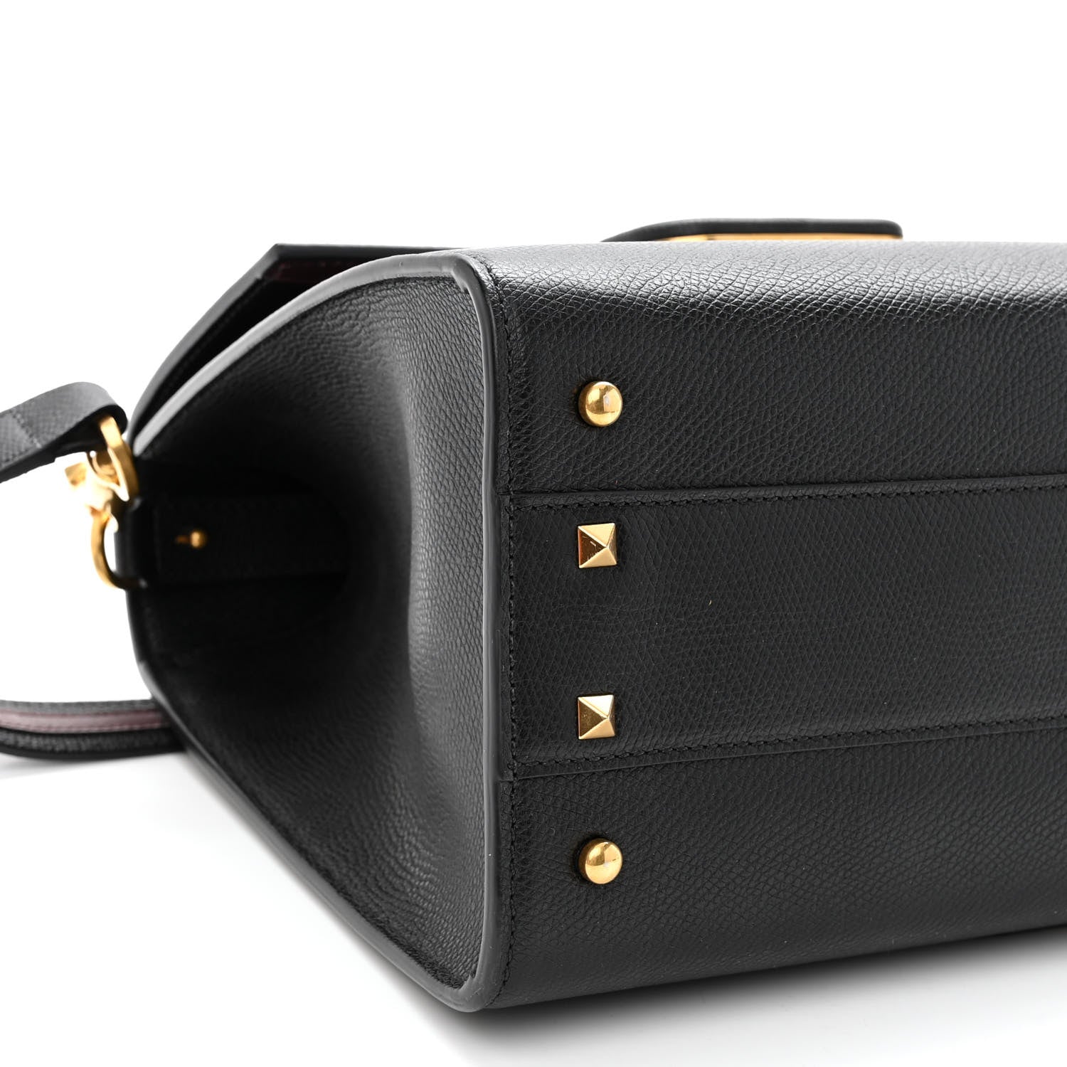Valentino Garavani Grainy Calfskin Medium VSling Top Handle Bag Black 8 of 9