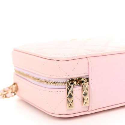 Chanel Caviar Quilted Top Handle Vanity Case Pink 10 of 12