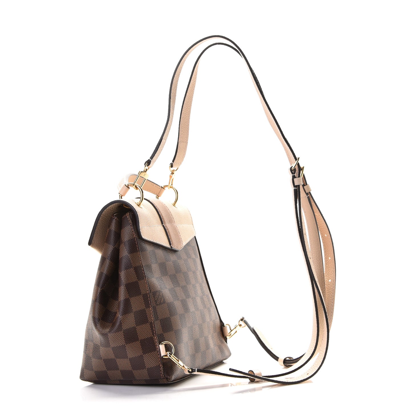 Damier Ebene Clapton Backpack Creme