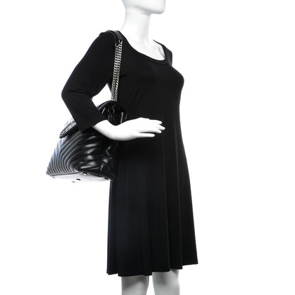 Saint Laurent Calfskin Y Quilted Monogram Large Loulou Chain Satchel Black 3 of 12