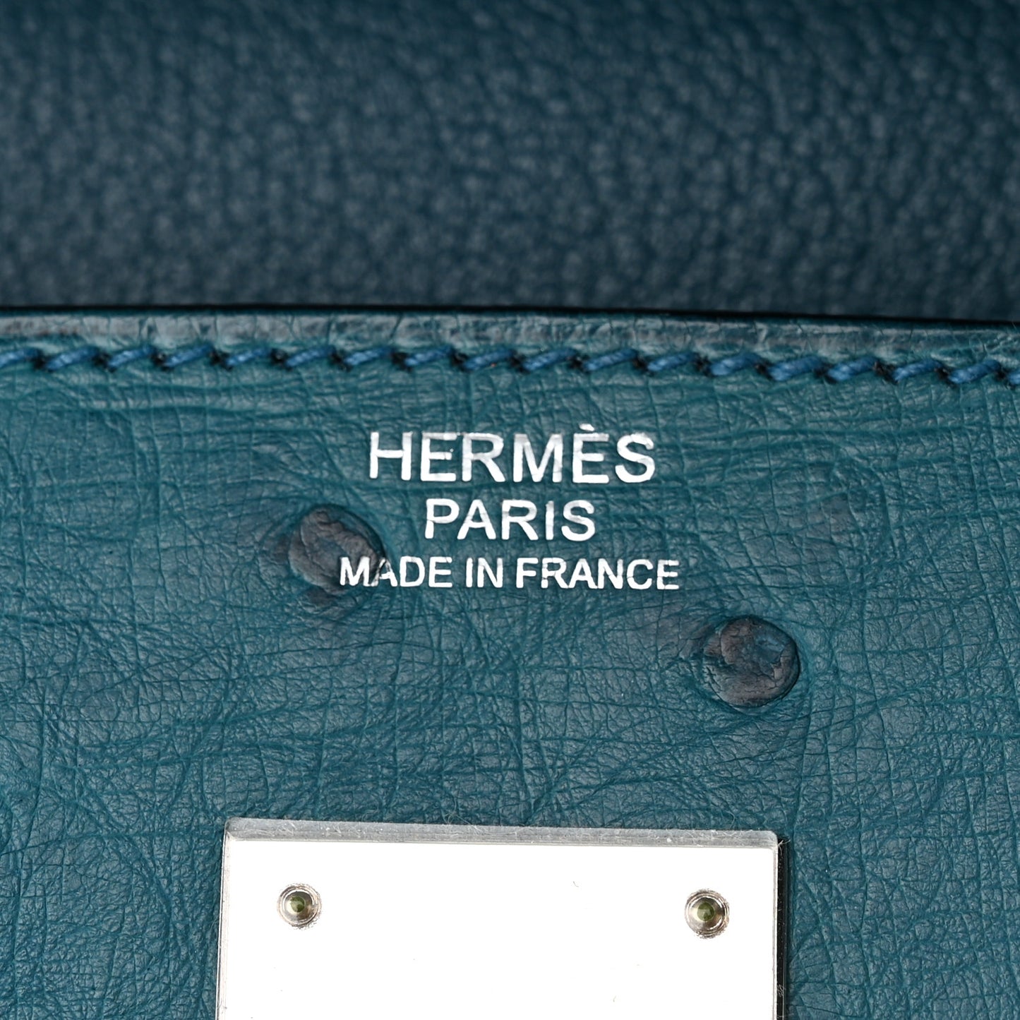 Ostrich Birkin 30 Cobalt