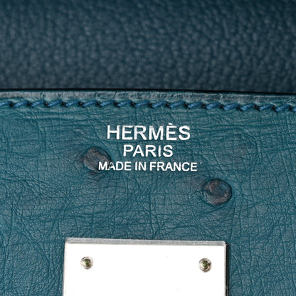 Hermes Ostrich Birkin 30 Cobalt 6 of 11