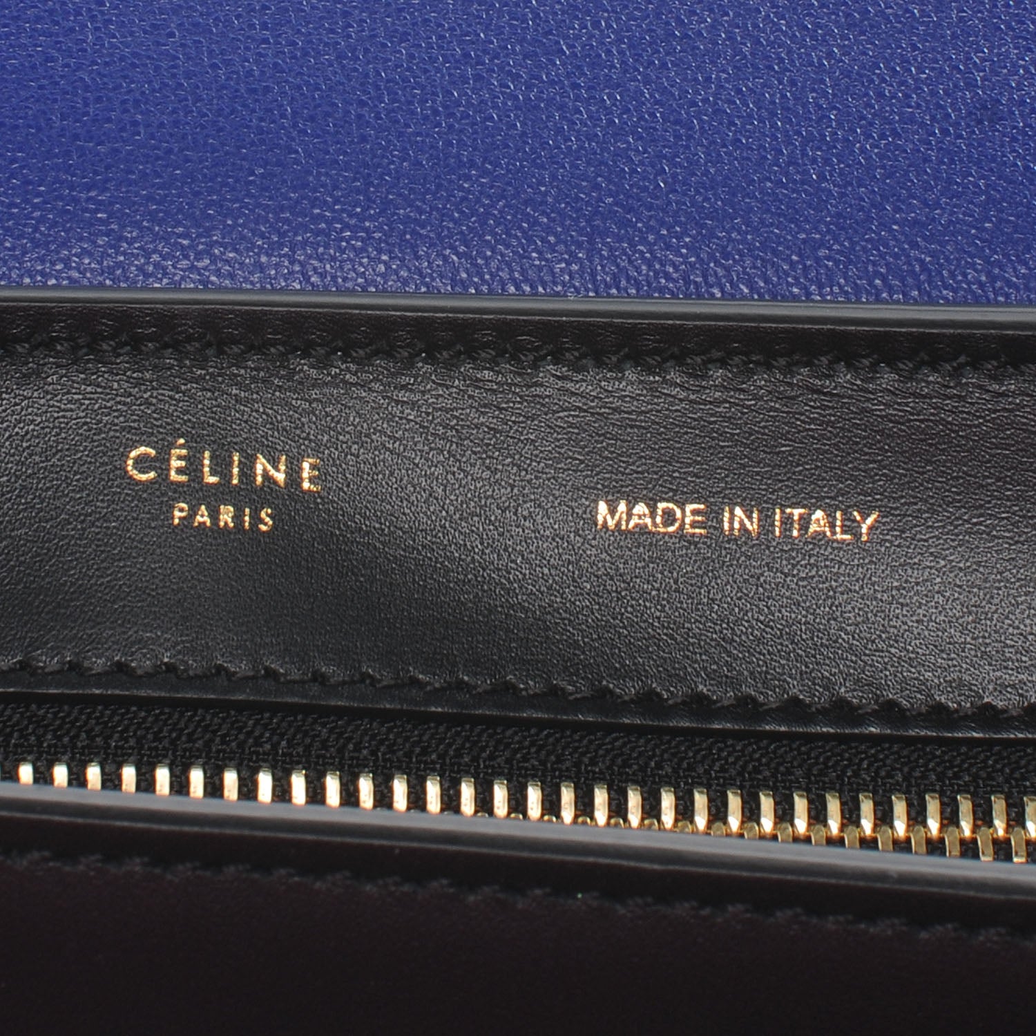 Celine Textured Calfskin Suede Medium Tri-Color Trapeze Sand 6 of 7