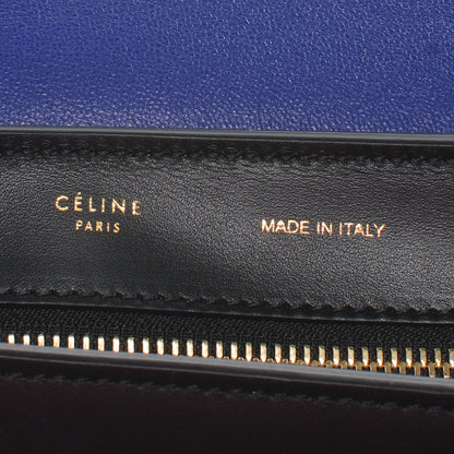 Celine Textured Calfskin Suede Medium Tri-Color Trapeze Sand 6 of 7