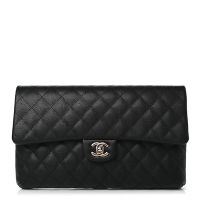 Chanel Caviar Quilted Flap Clutch Black 1 of 4