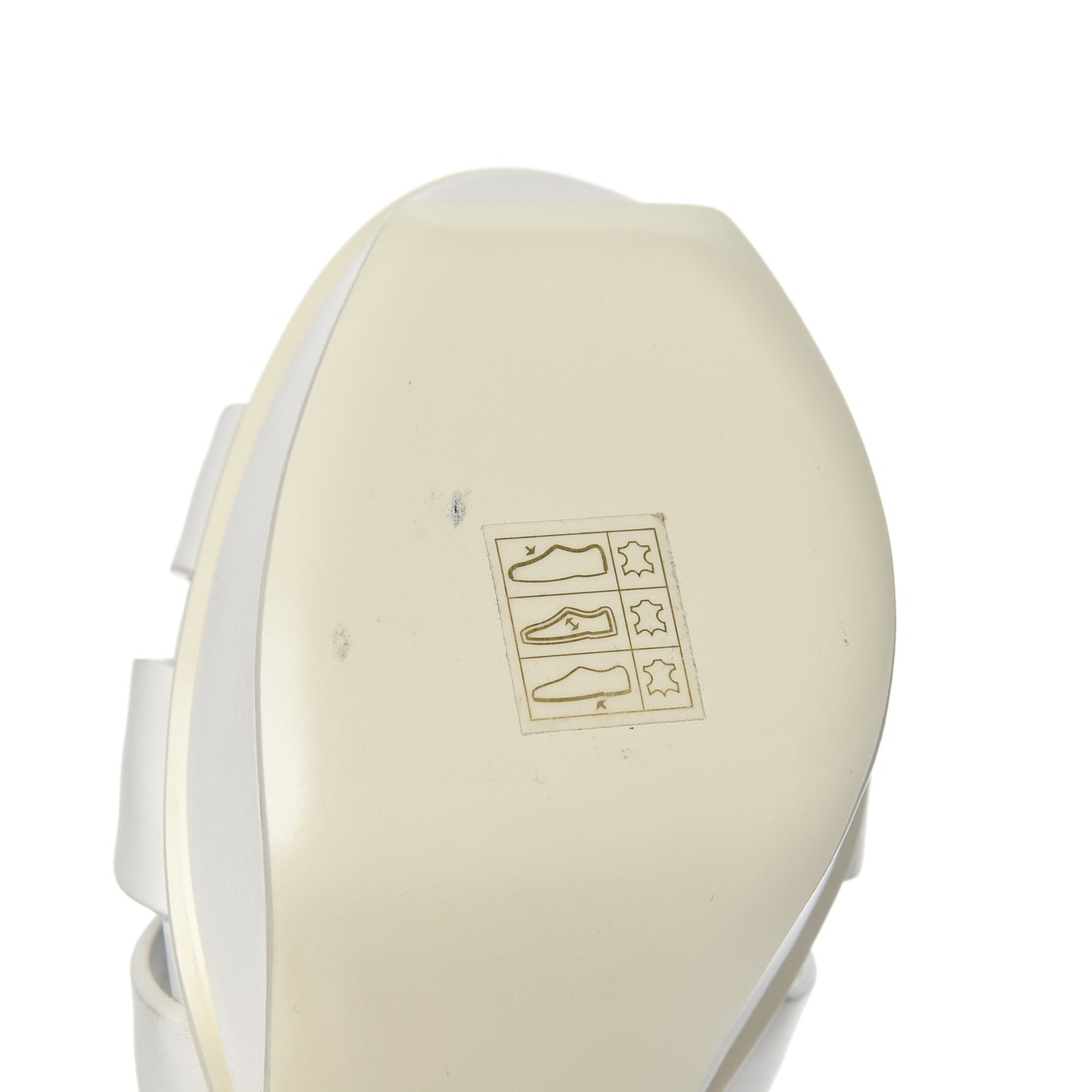 Calfskin Tribute 75 Platform Sandals 38 White