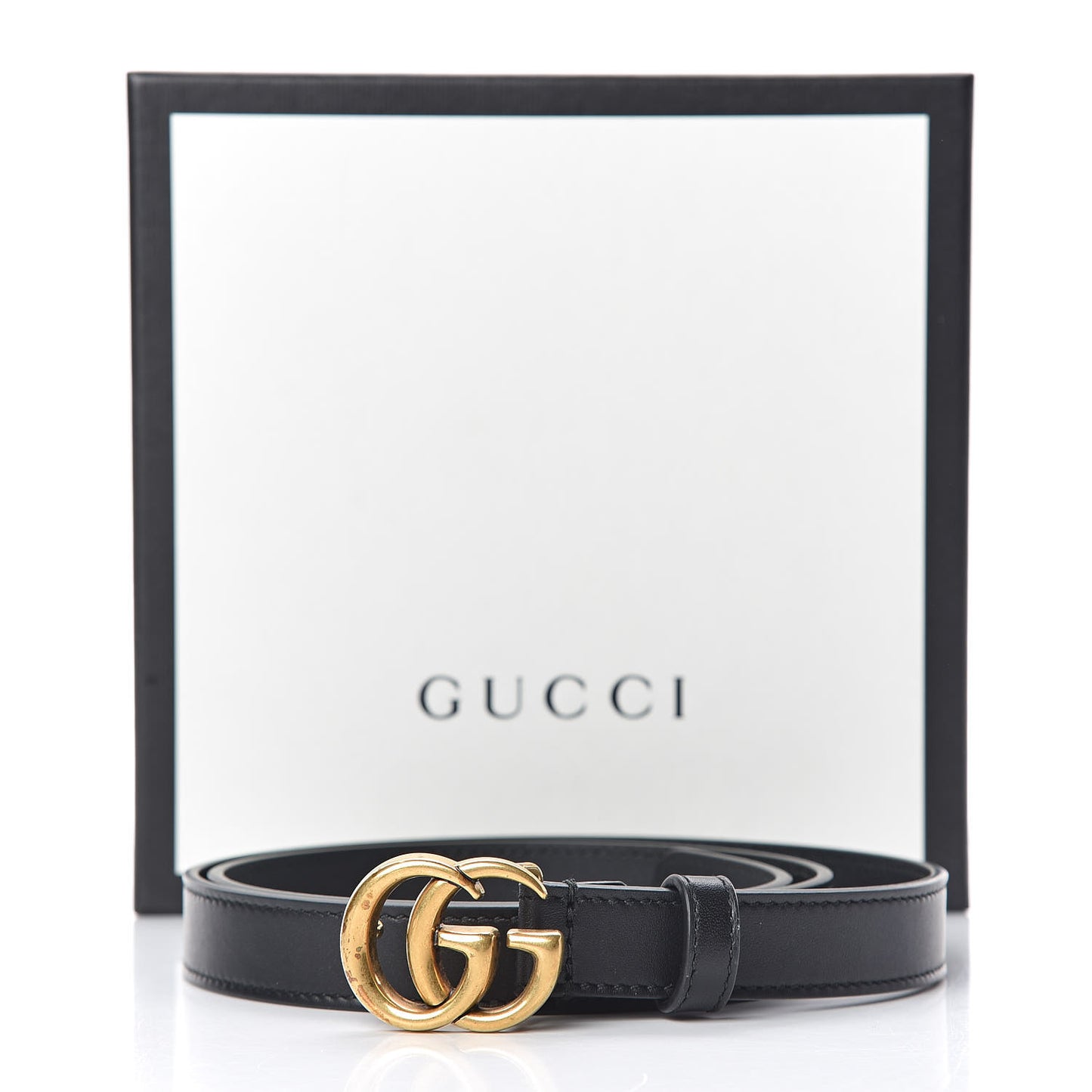 Calfskin Double G 20mm Belt 85 34 Black