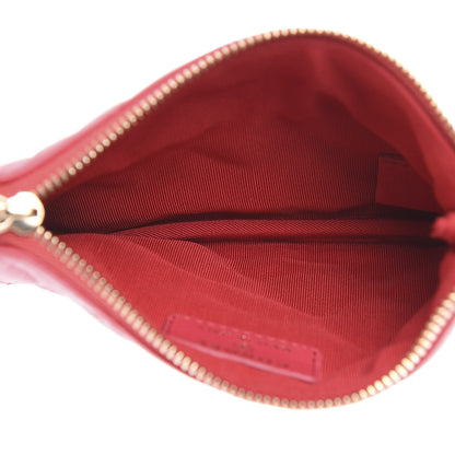 Chanel Lambskin Quilted Cosmetic Case Red 4 of 7