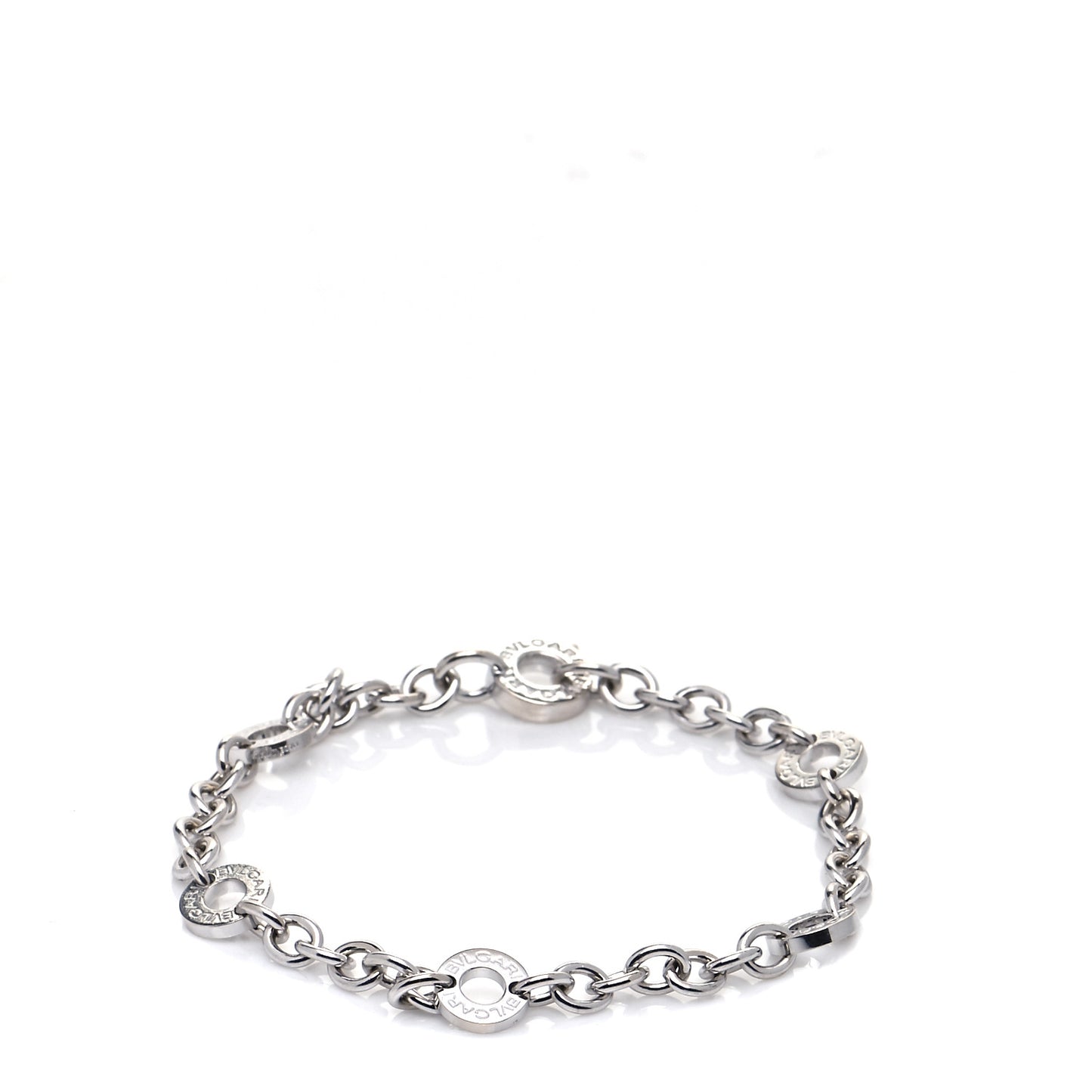 18K White Gold Link Bracelet