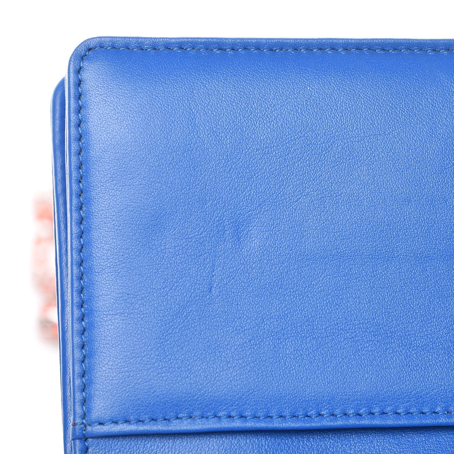 Vinyl Lipstick Wallet On Chain WOC Dark Blue