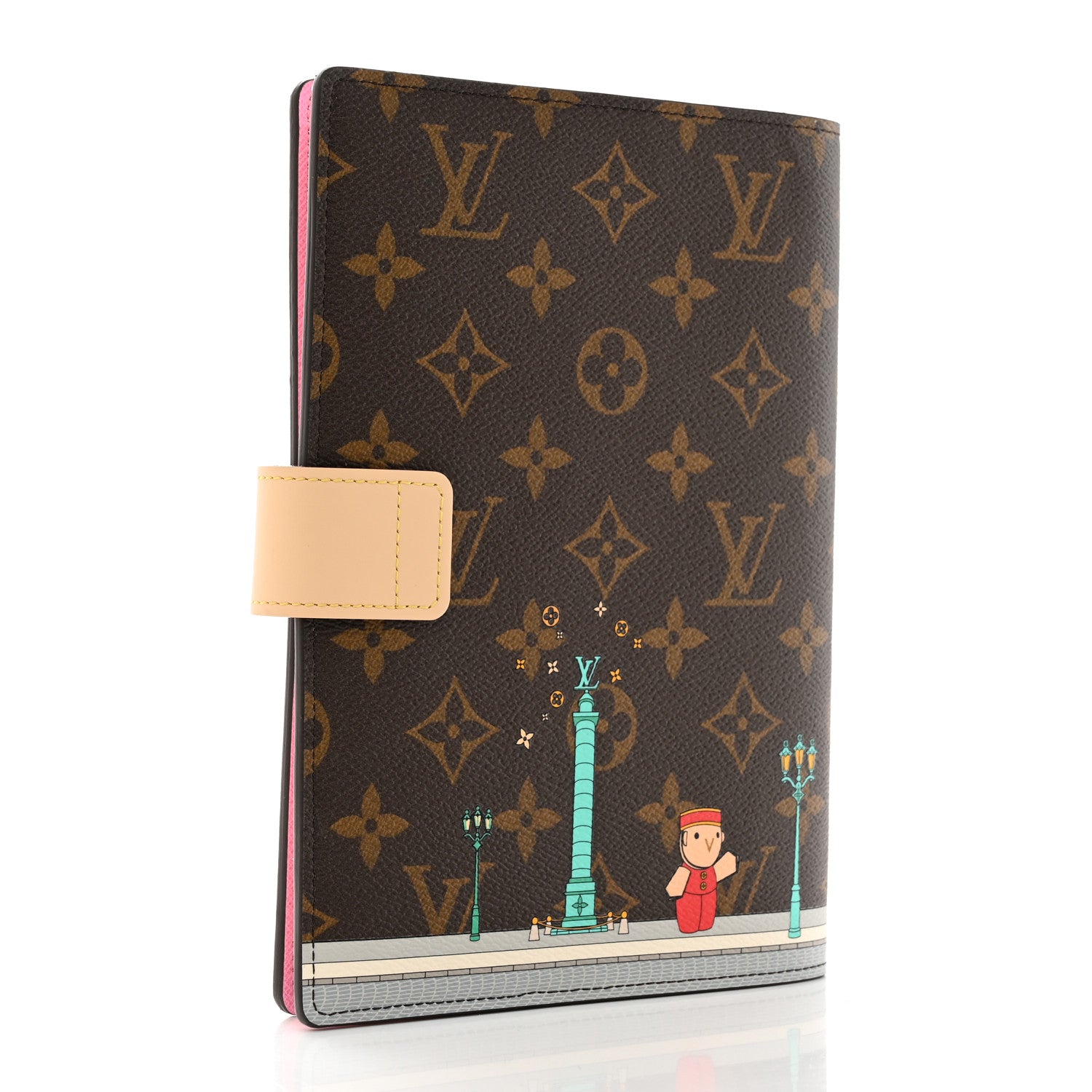 Louis Vuitton Monogram 2022 Christmas Animation Paris Notebook Cover Pink 3 of 8