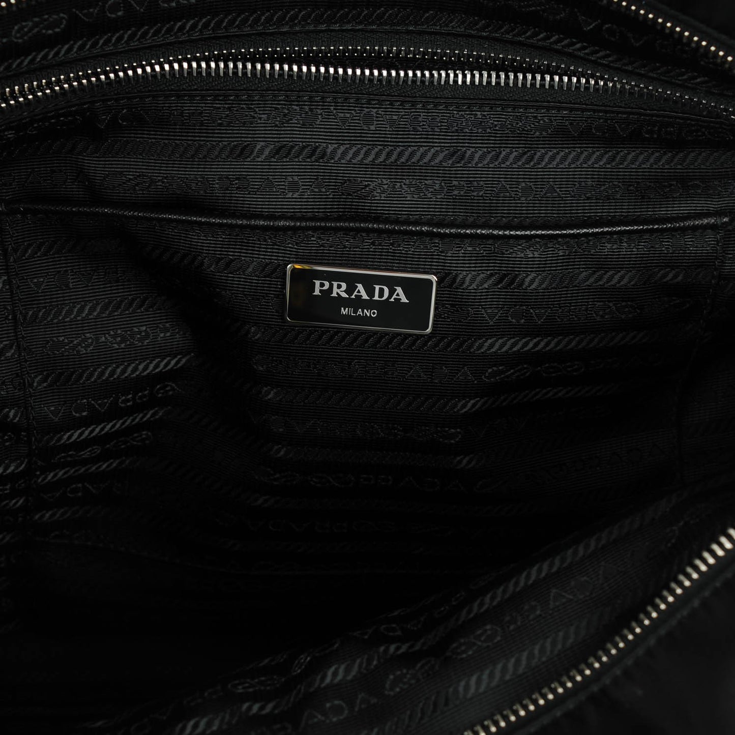 Saffiano Tessuto Nylon Tote Nero Black