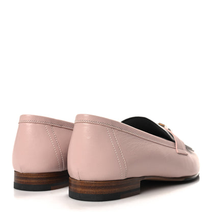 Hermes Goatskin Womens Royal Loafers 37 Rose Porcelain White 4 of 9