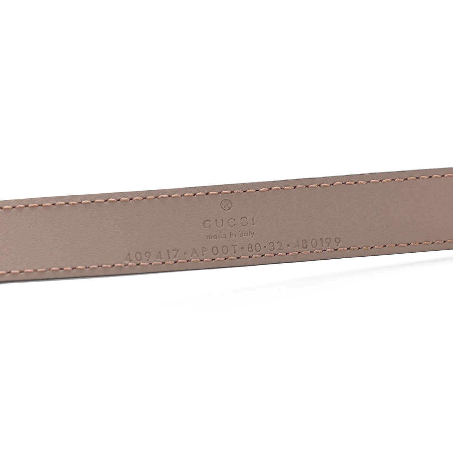 Calfskin Double G 20mm Belt 80 32 Porcelain Rose