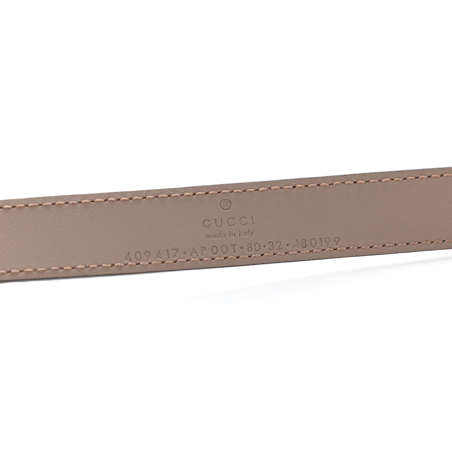 Gucci Calfskin Double G 20mm Belt 80 32 Porcelain Rose 3 of 5