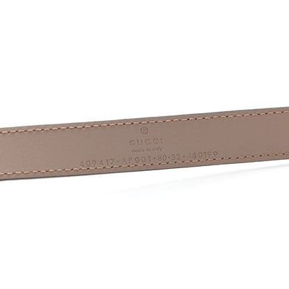 Gucci Calfskin Double G 20mm Belt 80 32 Porcelain Rose 3 of 5
