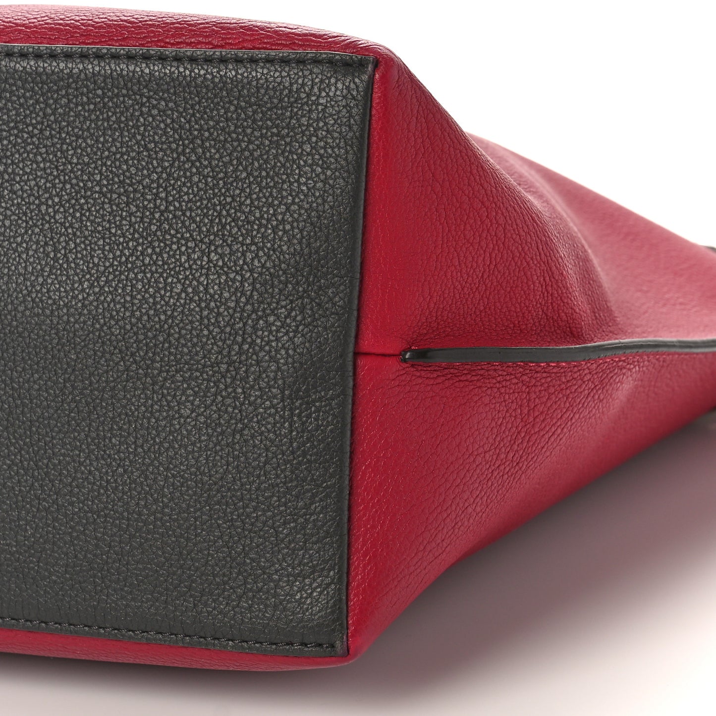 Calfskin Lockme Go Tote Lie De Vin Etain