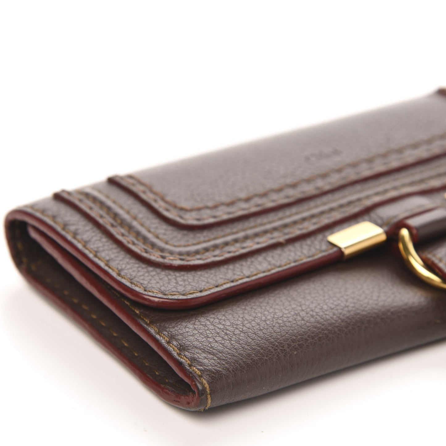 Calfskin Marcie Continental Flap Wallet Truffle