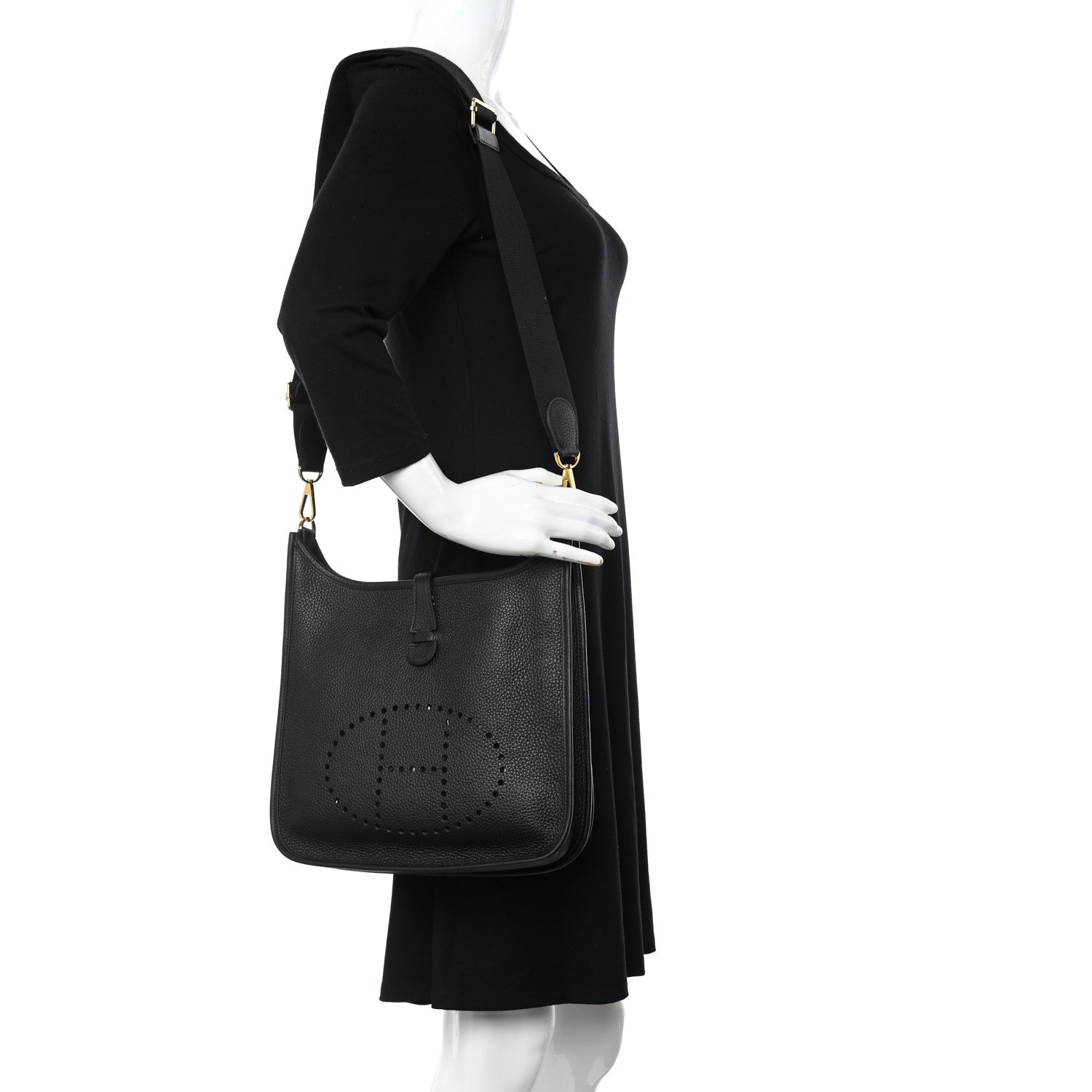 Hermes Taurillon Clemence Evelyne III PM Black 2 of 11