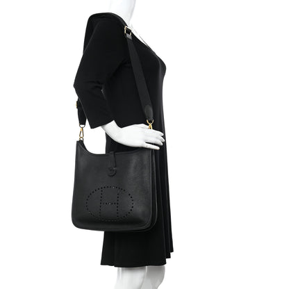 Hermes Taurillon Clemence Evelyne III PM Black 2 of 11