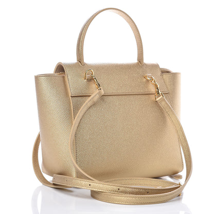 Celine Laminated Calfskin Nano Belt Bag Gold 3 of 8
