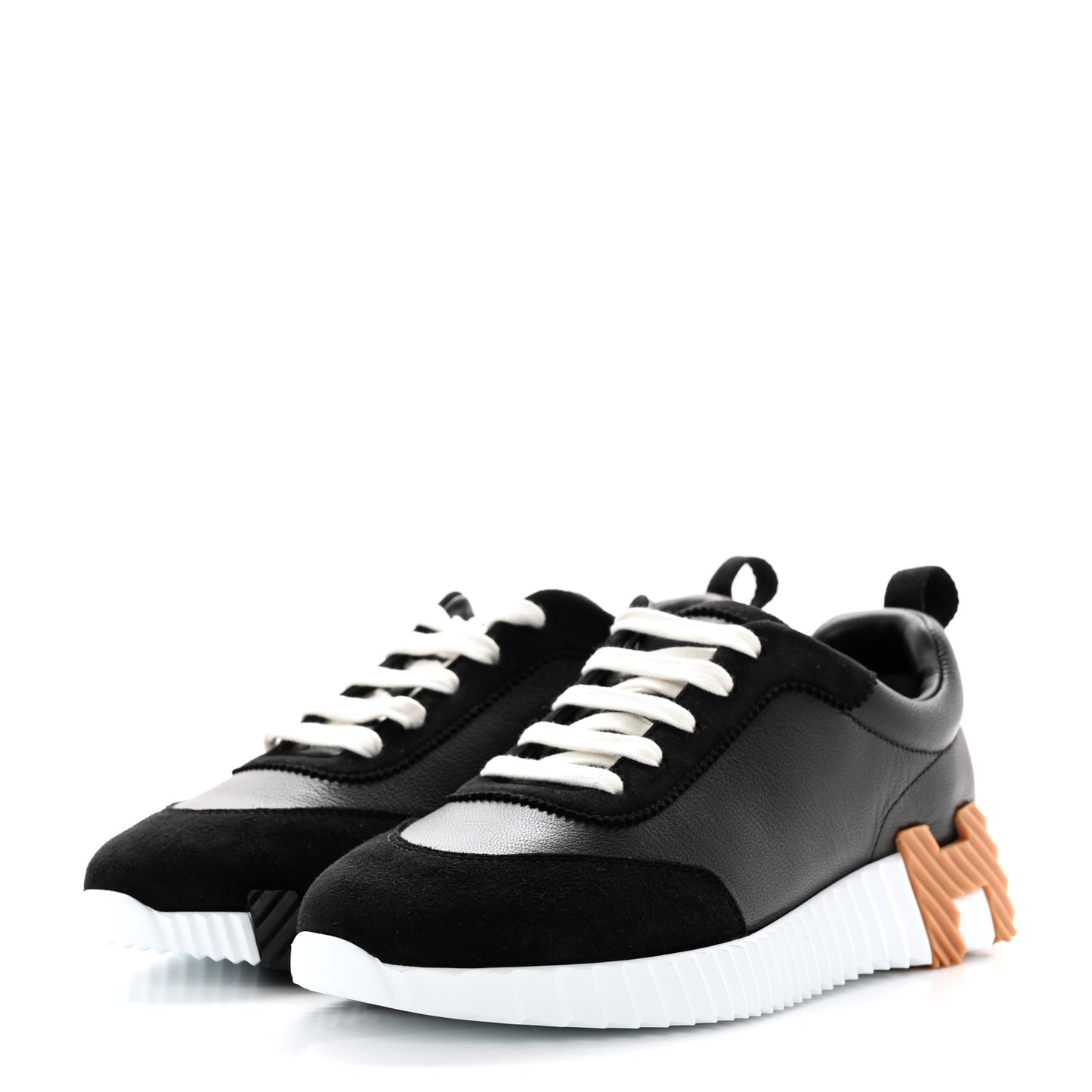 Goatskin Suede Goatskin Bouncing Sneakers 37.5 Black